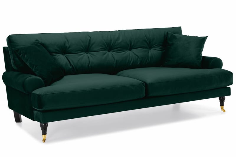 Andrew 3-sits Sammetssoffa - Grön - Möbler - Soffa - Sammetssoffa