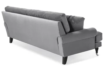 Andrew 3-sits Sammetssoffa - Ljusgrå - Möbler - Soffa - Sammetssoffa