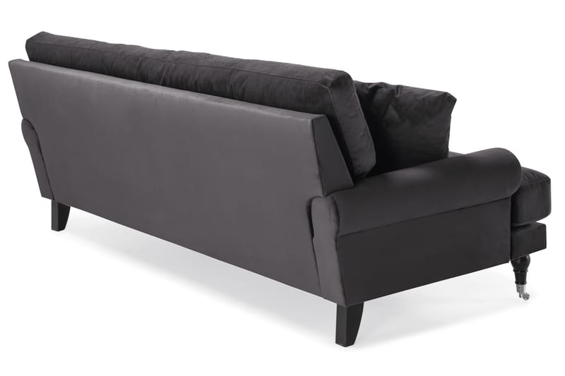 Andrew 3-sits Sammetssoffa - Mörkgrå - Möbler - Soffa - Sammetssoffa
