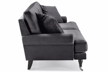 Andrew 3-sits Sammetssoffa - Mörkgrå - Möbler - Soffa - Sammetssoffa