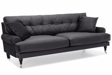 Andrew 3-sits Sammetssoffa - Mörkgrå - Möbler - Soffa - Sammetssoffa