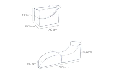 Antigua Dagbädd med Rygg 50 cm - Antracit - Möbler - Soffa - Dagbäddar