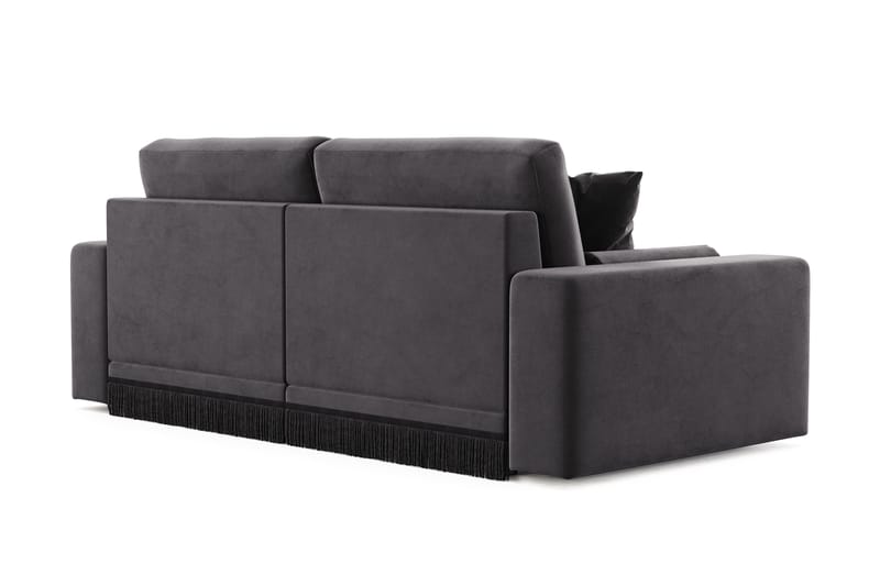 Arken Lyx 3-sits Djup Sammetssoffa - Mörkgrå - Möbler - Soffa - Sammetssoffa