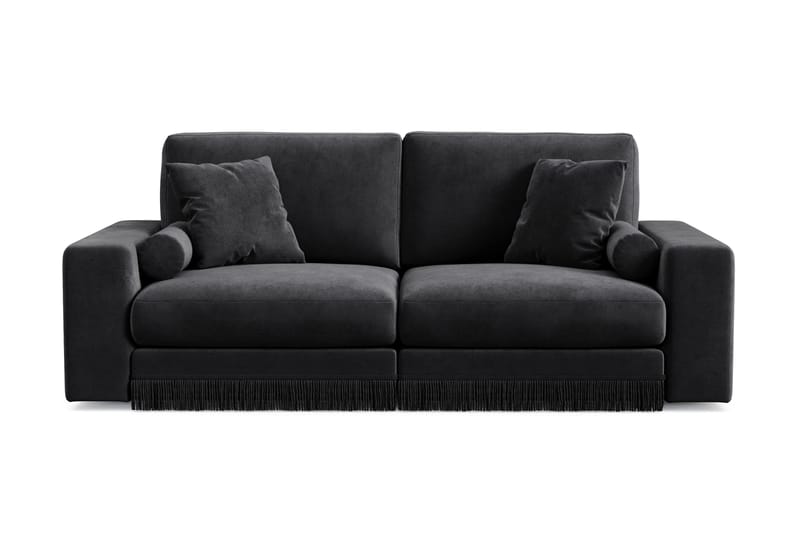 Arken Lyx 3-sits Djup Sammetssoffa - Svart - Möbler - Soffa - Sammetssoffa