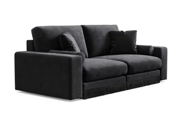 Arken Lyx 3-sits Djup Sammetssoffa - Svart - Möbler - Soffa - Sammetssoffa