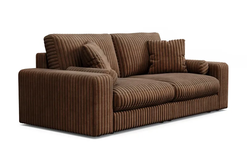 Arken Lyx 3-sits Djup Soffa i Manchester - Mörkbrun - Möbler - Soffa - 3 sits soffa