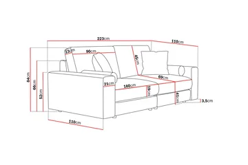 Arken Lyx 3-sits Djup Soffa i Tyg - Grön - Möbler - Soffa - 3 sits soffa