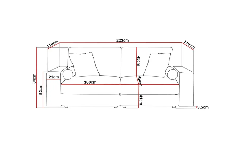 Arken Lyx 3-sits Djup Soffa i Tyg - Grön - Möbler - Soffa - 3 sits soffa