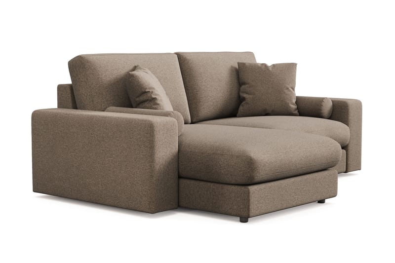 Arken Lyx 3-sits Vändbar L-formad Djup Divansoffa i Tyg - Brun - Möbler - Soffa - Divansoffor & schäslongsoffa