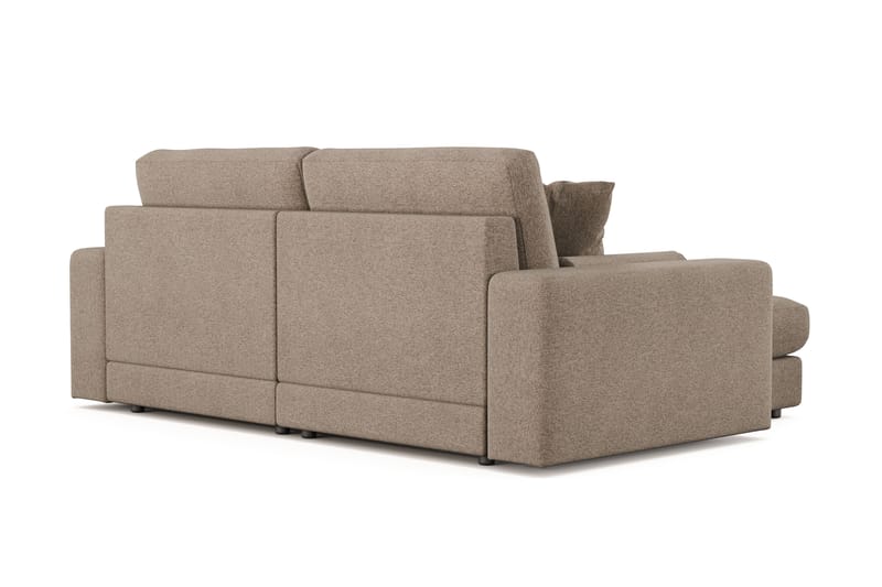 Arken Lyx 3-sits Vändbar L-formad Djup Divansoffa i Tyg - Brun - Möbler - Soffa - Divansoffor & schäslongsoffa