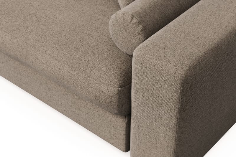 Arken Lyx 3-sits Vändbar L-formad Djup Divansoffa i Tyg - Brun - Möbler - Soffa - Divansoffor & schäslongsoffa