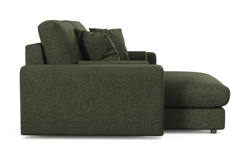 Arken Lyx 3-sits Vändbar L-formad Djup Divansoffa i Tyg - Grön - Möbler - Soffa - Divansoffor & schäslongsoffa