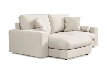 Arken Lyx 3-sits Vändbar L-formad Djup Divansoffa i Tyg - Ljusbeige - Möbler - Soffa - Divansoffor & schäslongsoffa