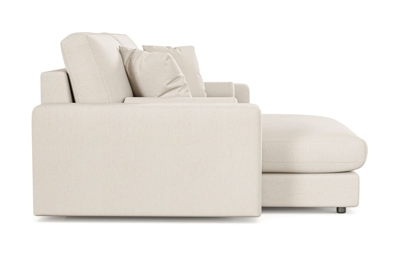 Arken Lyx 3-sits Vändbar L-formad Djup Divansoffa i Tyg - Ljusbeige - Möbler - Soffa - Divansoffor & schäslongsoffa