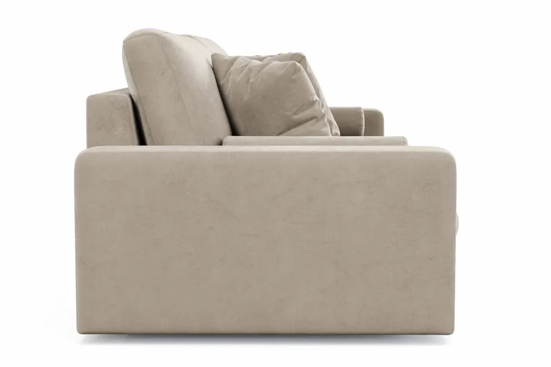 Arken Lyx 4-sits Djup Sammetssoffa - Beige - Möbler - Soffa - Sammetssoffa