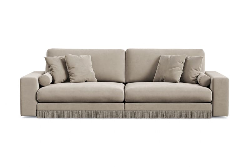 Arken Lyx 4-sits Djup Sammetssoffa - Beige - Möbler - Soffa - Sammetssoffa