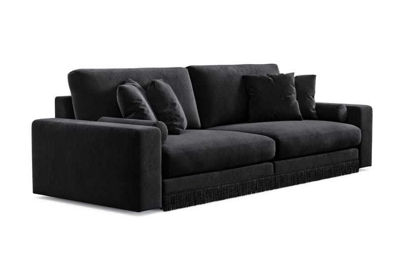 Arken Lyx 4-sits Djup Sammetssoffa - Svart - Möbler - Soffa - Sammetssoffa