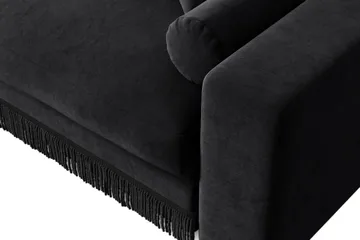 Arken Lyx 4-sits Vändbar L-formad Djup Divansoffa i Sammet - Svart - Möbler - Soffa - Divansoffor & schäslongsoffa