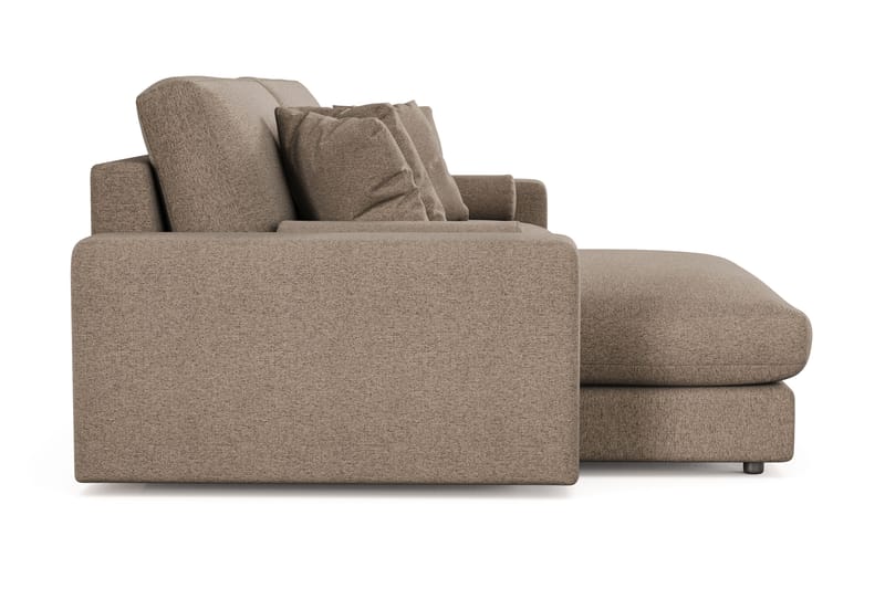 Arken Lyx 4-sits Vändbar L-formad Djup Divansoffa i Tyg - Brun - Möbler - Soffa - Divansoffor & schäslongsoffa