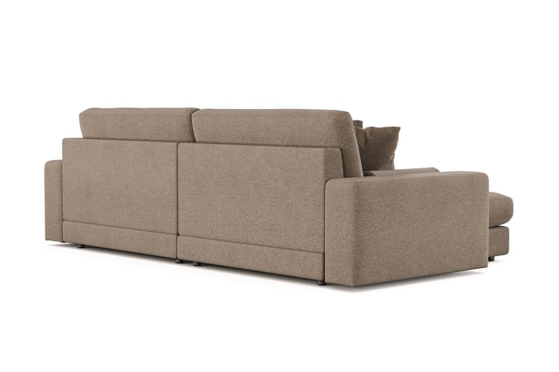 Arken Lyx 4-sits Vändbar L-formad Djup Divansoffa i Tyg - Brun - Möbler - Soffa - Divansoffor & schäslongsoffa