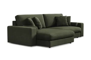 Arken Lyx 4-sits Vändbar L-formad Djup Divansoffa i Tyg - Grön - Möbler - Soffa - Divansoffor & schäslongsoffa