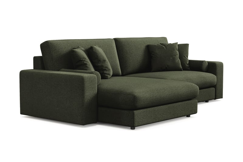 Arken Lyx 4-sits Vändbar L-formad Djup Divansoffa i Tyg - Grön - Möbler - Soffa - Divansoffor & schäslongsoffa