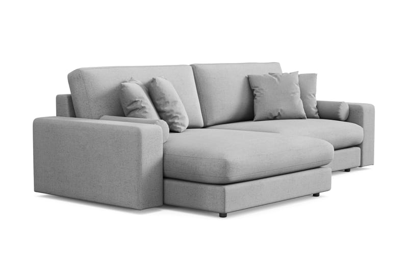 Arken Lyx 4-sits Vändbar L-formad Djup Divansoffa i Tyg - Ljusgrå - Möbler - Soffa - Divansoffor & schäslongsoffa