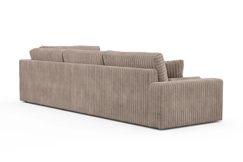 Arken Lyx 5-sits Högervänd Djup Soffa med Divan i Manchester - Greige - Möbler - Soffa - Divansoffor & schäslongsoffa