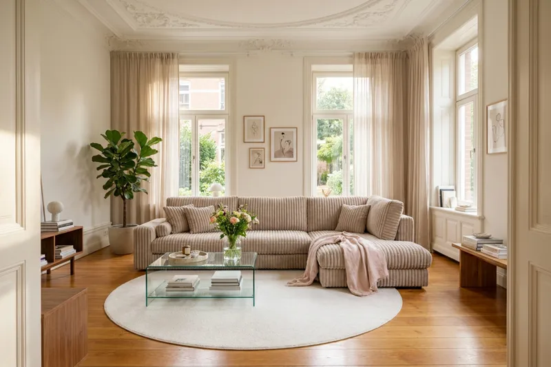 Arken Lyx 5-sits Högervänd Djup Soffa med Divan i Manchester - Greige - Möbler - Soffa - Divansoffor & schäslongsoffa