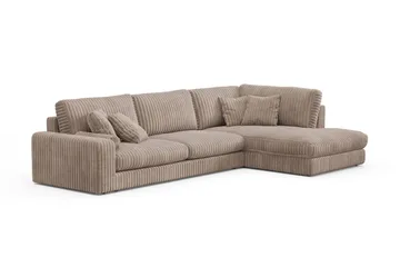 Arken Lyx 5-sits Högervänd Djup Soffa med Divan i Manchester - Greige - Möbler - Soffa - Divansoffor & schäslongsoffa