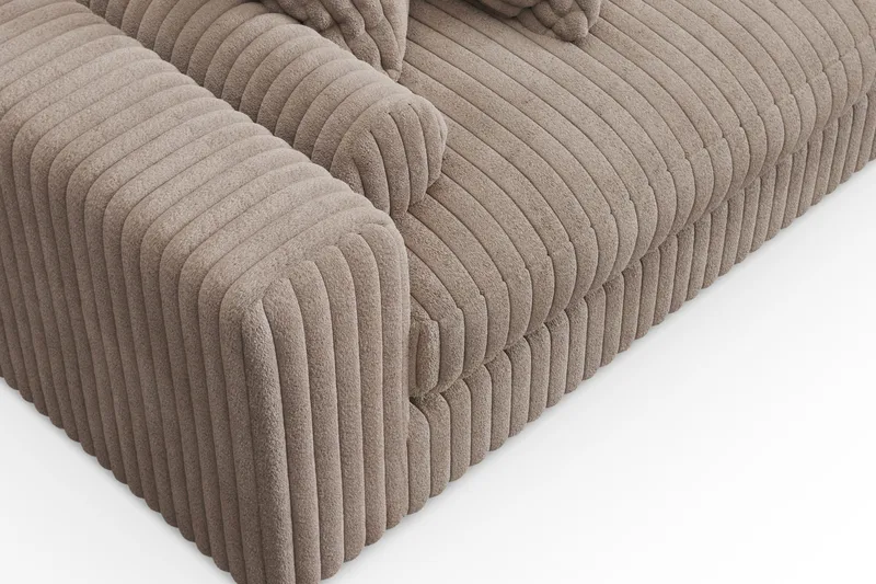 Arken Lyx 5-sits Högervänd Djup Soffa med Divan i Manchester - Greige - Möbler - Soffa - Divansoffor & schäslongsoffa