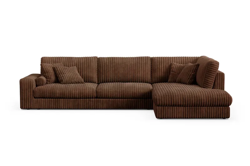Arken Lyx 5-sits Högervänd Djup Soffa med Divan i Manchester, Mörkbrun