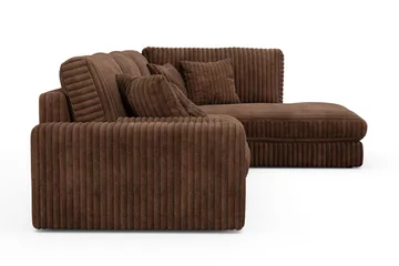 Arken Lyx 5-sits Högervänd Djup Soffa med Divan i Manchester - Mörkbrun - Möbler - Soffa - Divansoffor & schäslongsoffa