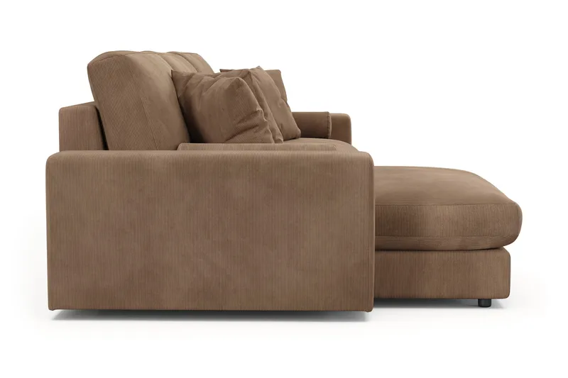 Arken Lyx 5-sits Vändbar L-formad Djup Divansoffa i Manchester - Brun - Möbler - Soffa - Divansoffor & schäslongsoffa