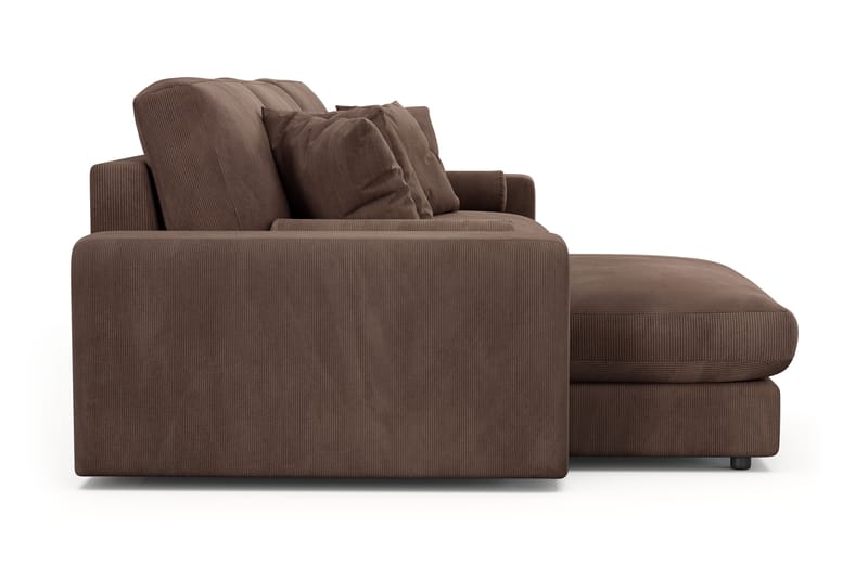 Arken Lyx 5-sits Vändbar L-formad Djup Divansoffa i Manchester - Brun - Möbler - Soffa - Divansoffor & schäslongsoffa