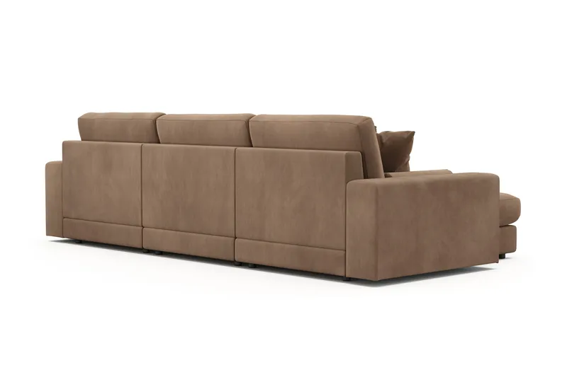 Arken Lyx 5-sits Vändbar L-formad Djup Divansoffa i Manchester - Brun - Möbler - Soffa - Divansoffor & schäslongsoffa