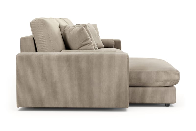 Arken Lyx 5-sits Vändbar L-formad Djup Divansoffa i Manchester - Greige - Möbler - Soffa - Divansoffor & schäslongsoffa