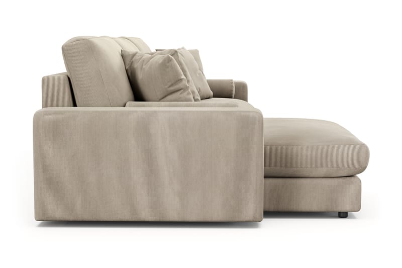 Arken Lyx 5-sits Vändbar L-formad Djup Divansoffa i Manchester - Greige - Möbler - Soffa - Divansoffor & schäslongsoffa