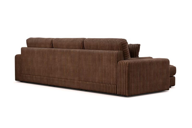 Arken Lyx 5-sits Vändbar L-formad Djup Divansoffa i Manchester - Mörkbrun - Möbler - Soffa - Divansoffor & schäslongsoffa