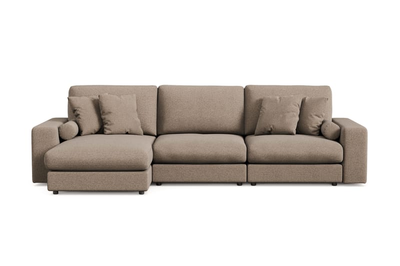 Arken Lyx 5-sits Vändbar L-formad Djup Divansoffa i Tyg - Brun - Möbler - Soffa - Divansoffor & schäslongsoffa