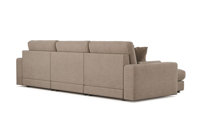 Arken Lyx 5-sits Vändbar L-formad Djup Divansoffa i Tyg - Brun - Möbler - Soffa - Divansoffor & schäslongsoffa