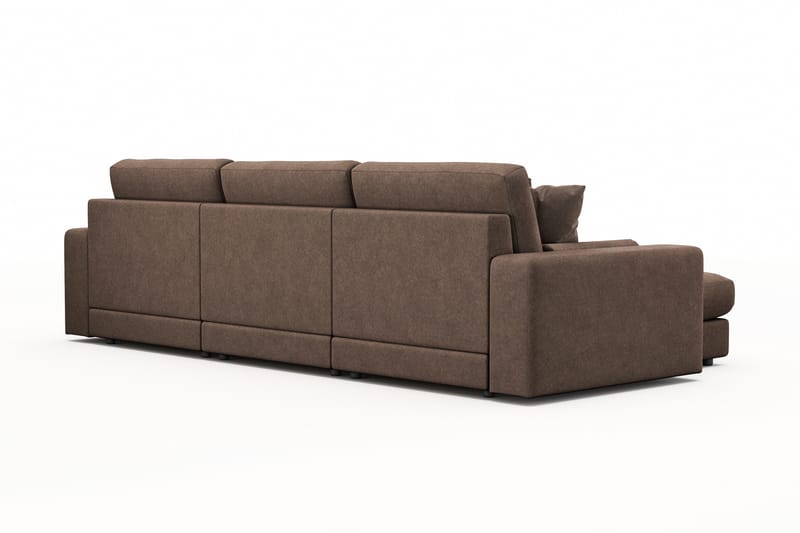 Arken Lyx 5-sits Vändbar L-formad Djup Divansoffa i Tyg - Brun - Möbler - Soffa - Divansoffor & schäslongsoffa