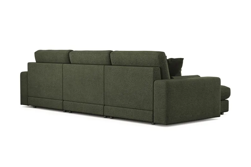 Arken Lyx 5-sits Vändbar L-formad Djup Divansoffa i Tyg - Grön - Möbler - Soffa - Divansoffor & schäslongsoffa