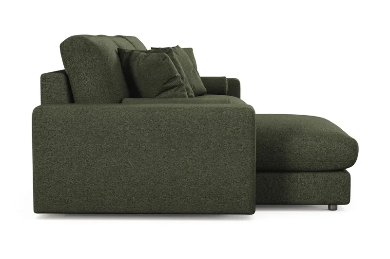 Arken Lyx 5-sits Vändbar L-formad Djup Divansoffa i Tyg - Grön - Möbler - Soffa - Divansoffor & schäslongsoffa