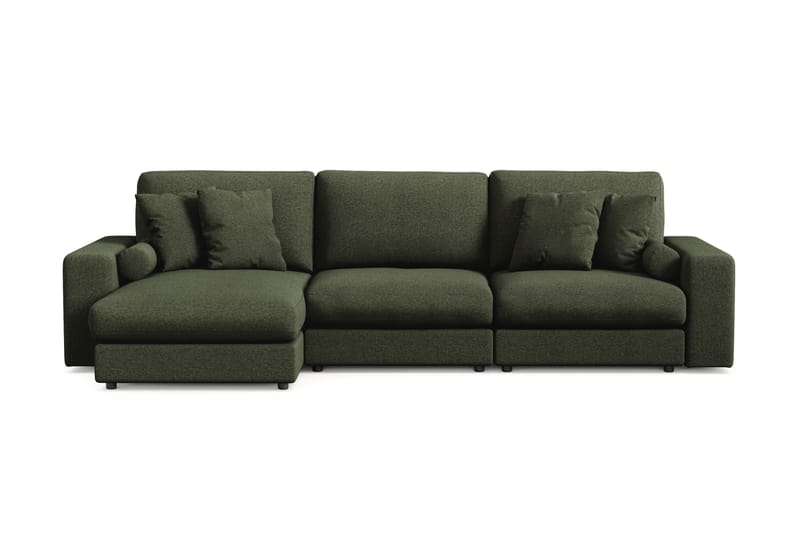 Arken Lyx 5-sits Vändbar L-formad Djup Divansoffa i Tyg - Grön - Möbler - Soffa - Divansoffor & schäslongsoffa