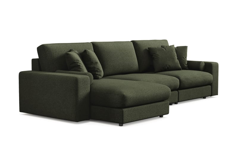 Arken Lyx 5-sits Vändbar L-formad Djup Divansoffa i Tyg - Grön - Möbler - Soffa - Divansoffor & schäslongsoffa