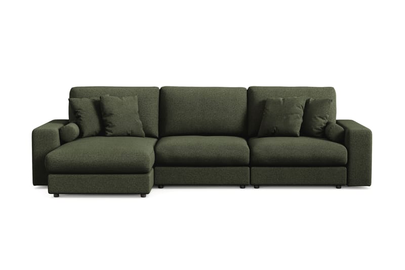 Arken Lyx 5-sits Vändbar L-formad Djup Divansoffa i Tyg - Grön - Möbler - Soffa - Divansoffor & schäslongsoffa