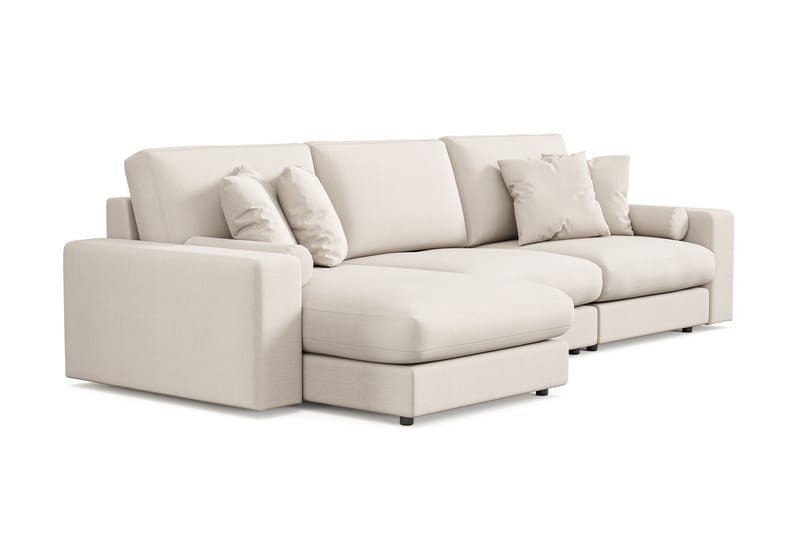 Arken Lyx 5-sits Vändbar L-formad Djup Divansoffa i Tyg - Ljusbeige - Möbler - Soffa - Divansoffor & schäslongsoffa