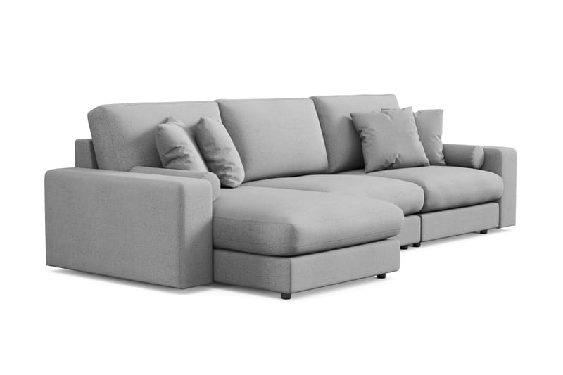 Arken Lyx 5-sits Vändbar L-formad Djup Divansoffa i Tyg - Ljusgrå - Möbler - Soffa - Divansoffor & schäslongsoffa