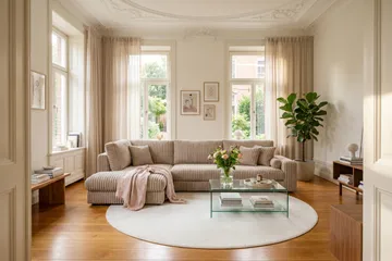 Arken Lyx 5-sits Vänstervänd Djup Soffa med Divan i Manchester - Greige - Möbler - Soffa - Divansoffor & schäslongsoffa